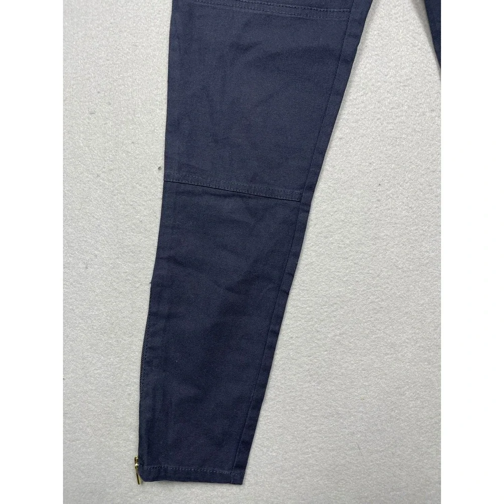 Michael Kors Cargo Pants Cotton Blend Navy Blue 4 Womens